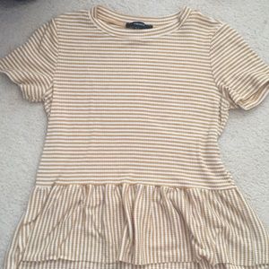 Yellow and White Striped Shirt